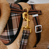 Frenchie Duo Reversible Harness - Cocoa Plaid from Frenchie Bulldog