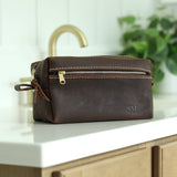 Double Zipper Toiletry Bag All for American from Lifetime Leather Co.