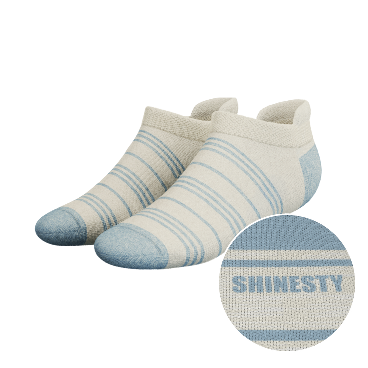 The College Ruled | Stripe Heel Hammock™ Ankle Socks from Shinesty