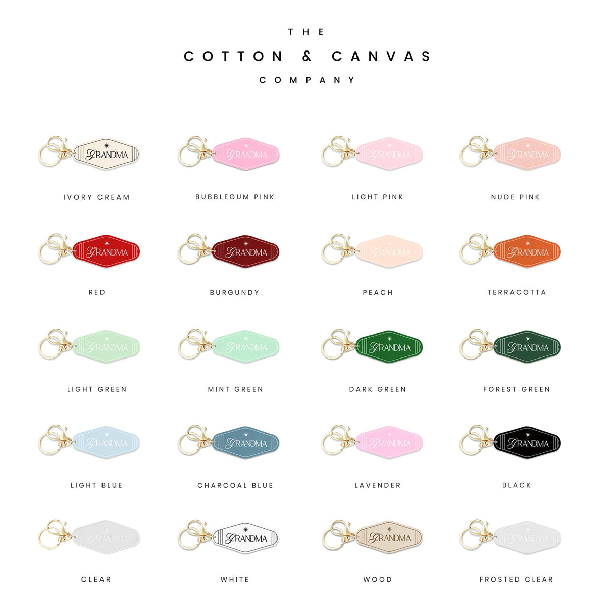 Grandma Retro Motel Keychain from The Cotton & Canvas Co.
