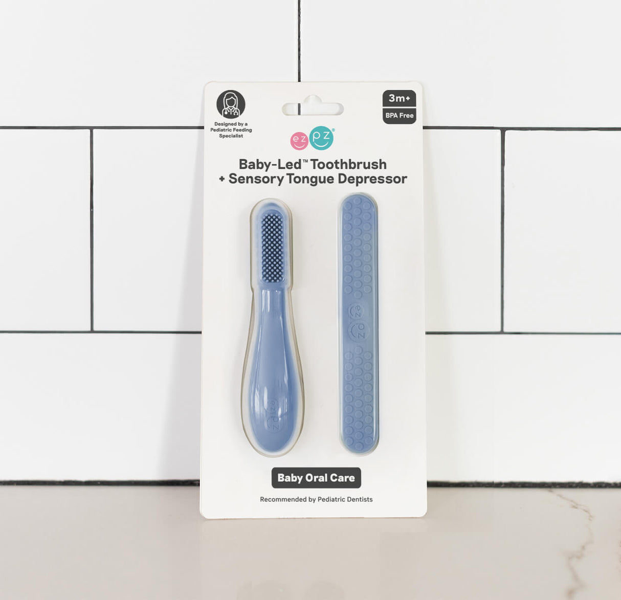 Baby-Led™ Toothbrush + Tongue Depressor from ezpz