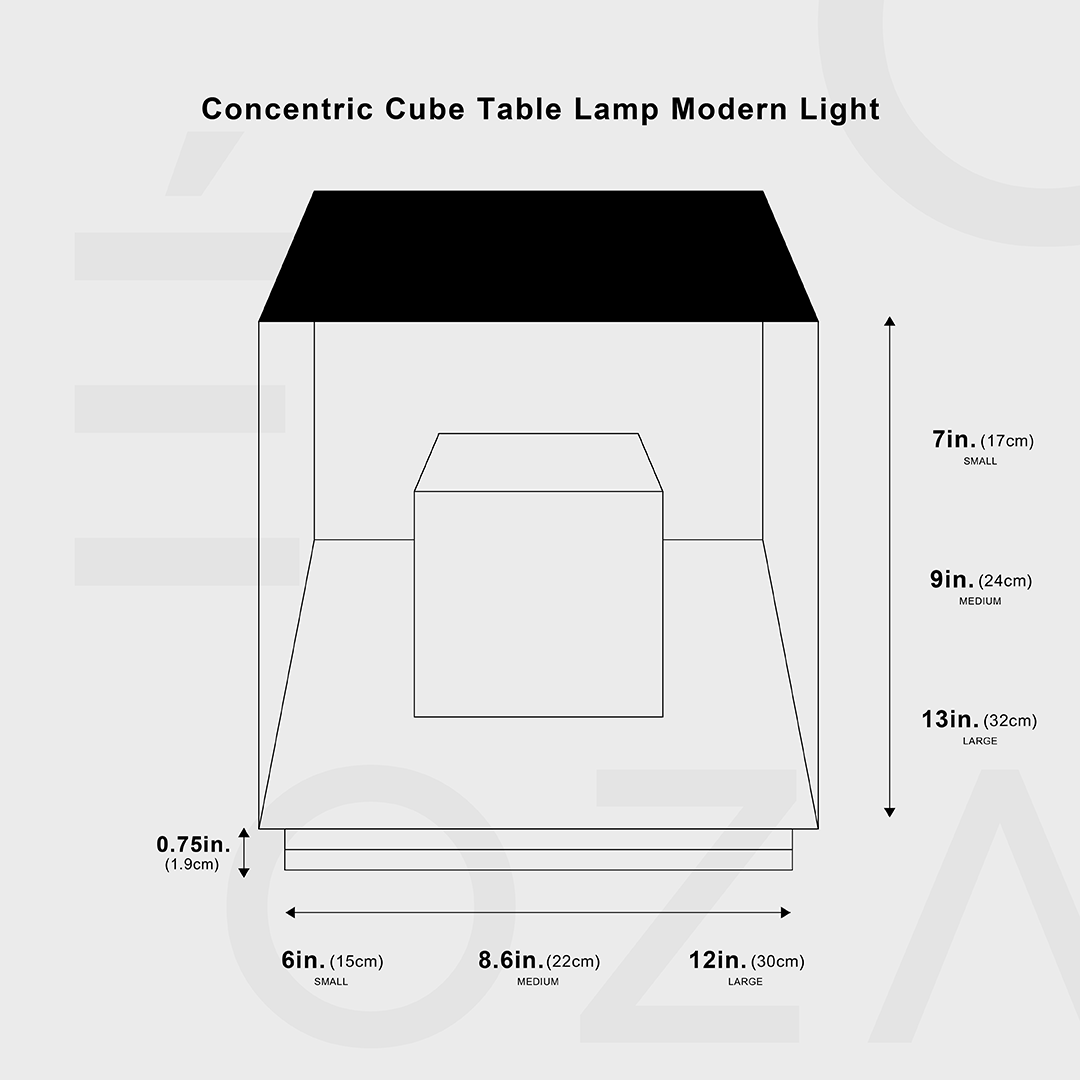 Concentric Cube Table Lamp Modern Light From Ozarké
