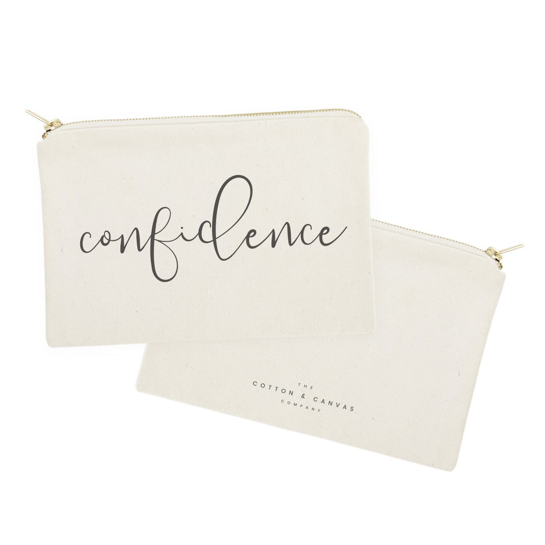 Confidence Cotton Canvas Cosmetic Bag from The Cotton & Canvas Co.