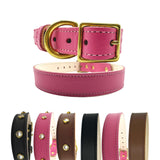 Plain Leather Dog Collar from Bonne et Filou