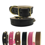 Plain Leather Dog Collar from Bonne et Filou