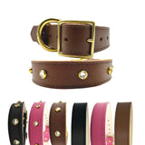 Plain Leather Dog Collar from Bonne et Filou