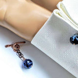 Copper Child Abuse Prevention Awareness Chain Cufflinks from Alexa Martha Designs