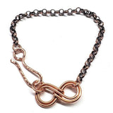 Copper Double Infinity Chain Bracelet from Alexa Martha Designs