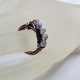 Copper Multi Wire Wrapped Super Sparkly Bling Ring from Alexa Martha Designs