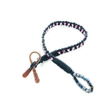 Copper Ribbon  Pink Braided Breast Cancer Rattle Tail Bracelet from Alexa Martha Designs