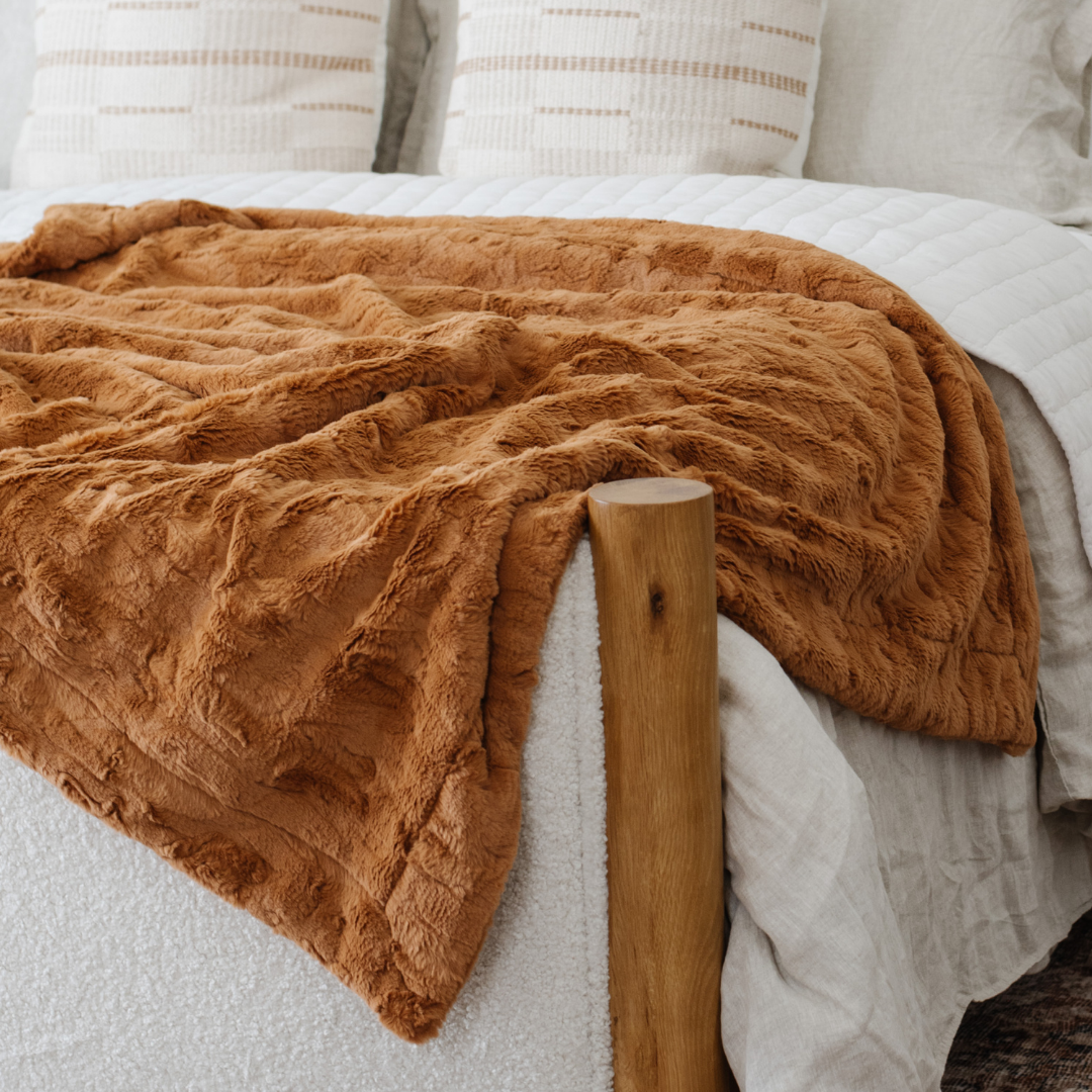 PATTERNED FAUX FUR XL THROW BLANKETS From Saranoni