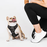 Frenchie Duo Reversible Harness - Black Marble from Frenchie Bulldog