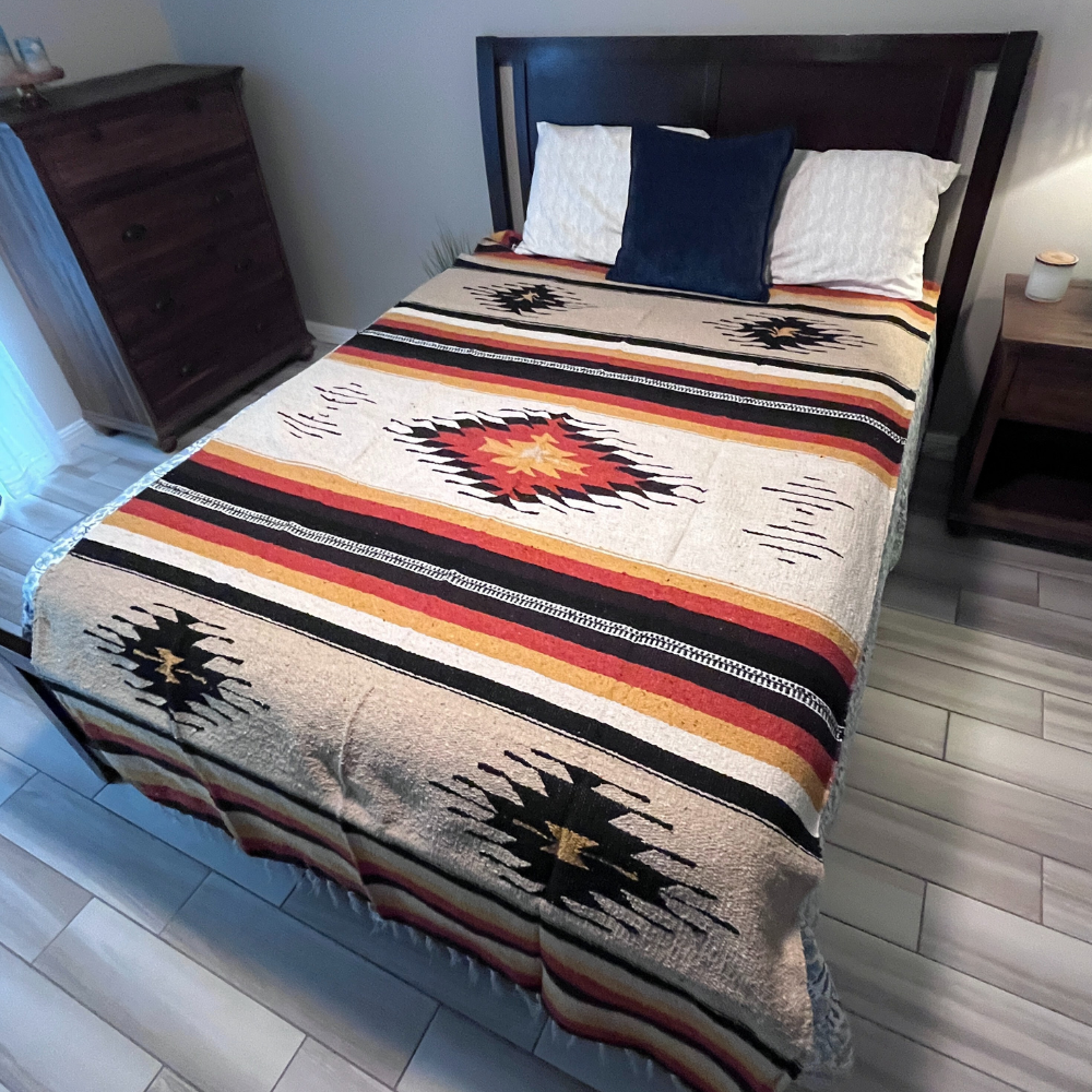 Wool Southwest Mexican Blanket from West Path