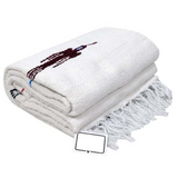 Namaste White Baja Thunderbird Yoga Blanket from West Path