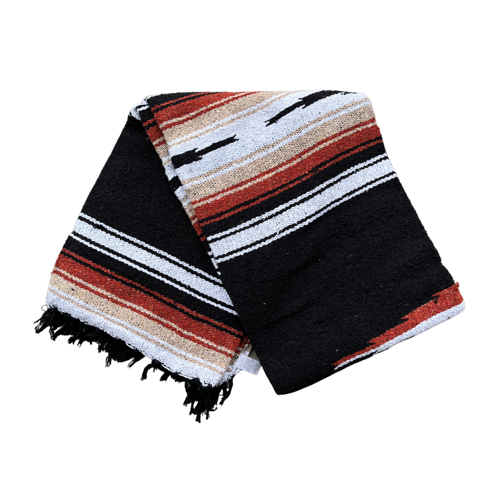 Black Baja Multi Diamond Yoga Blanket From West Path