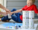 Bamboo Kitchen Paper Towels, Reusable Tree-Free Rolls with Design, 4 Pack from ecozoi