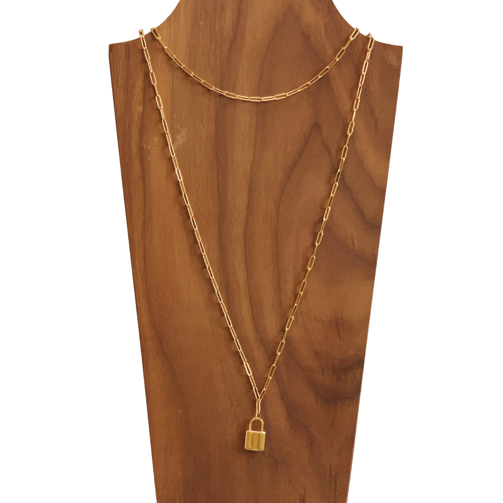 Patricia Padlock Pendant Wrap Necklace from CELESTE SOL Jewelry