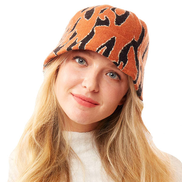 Animal Patterned Soft Fabric Bucket Hat from Madeline Love