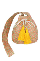 Aztec Pattern Strap Aztec Bucket Bag from Madeline Love