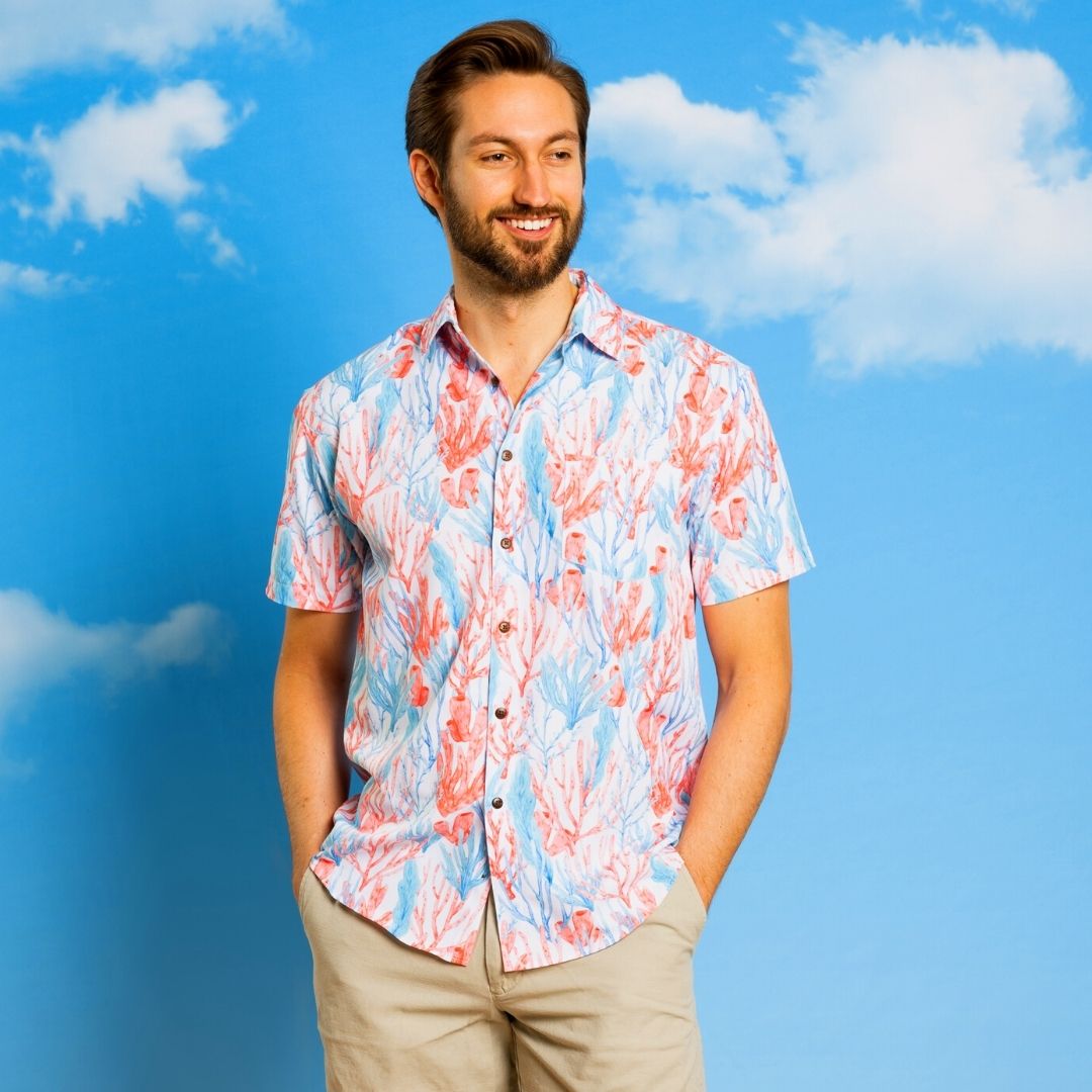 Super Stretch - Cayman Islands Hawaiian Shirt from Tropical Bros