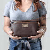 Pebbled Leather Cosmetic Bag All for American from Lifetime Leather Co.