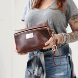 Smooth Leather Cosmetic Bag All for American from Lifetime Leather Co.