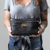 Pebbled Leather Cosmetic Bag All for American from Lifetime Leather Co.