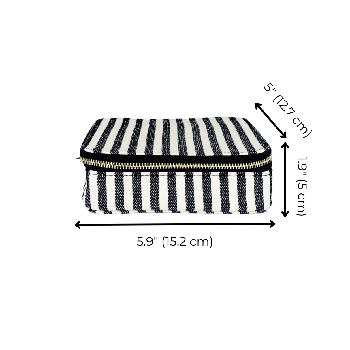 Cosmetics/Trinket Box, Striped From Bag-all