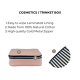 Cosmetics/Trinket Box, Pink/Blush From Bag-all