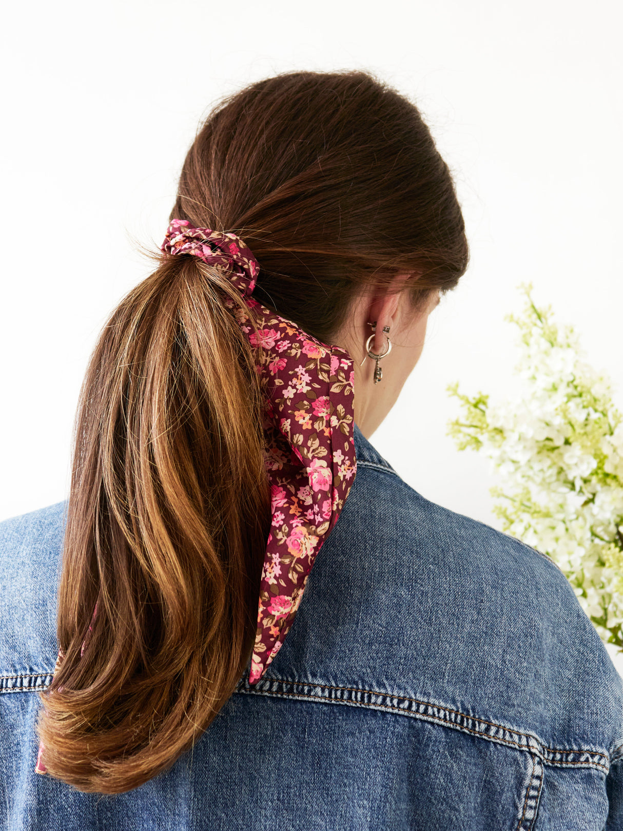Cottage Rose Scarf Scrunchie from Ash & Rose
