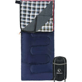 Camping Sleeping Bag for Adult with Cotton Flannel Liner,Red Blue From Redcamp