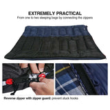 Camping Sleeping Bag for Adult with Cotton Flannel Liner,Red Blue From Redcamp