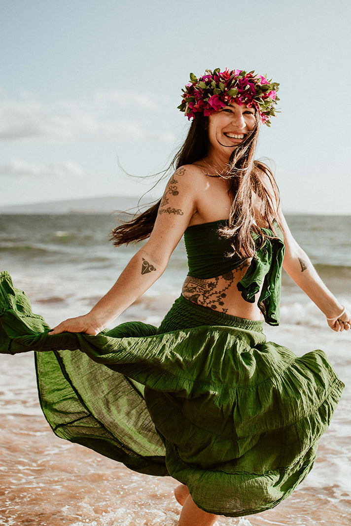 Flutter Skirt From Cotton Flower Clothing