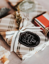 Our First Christmas Engaged with Year Acrylic Modern Ornament from The Cotton & Canvas Co.