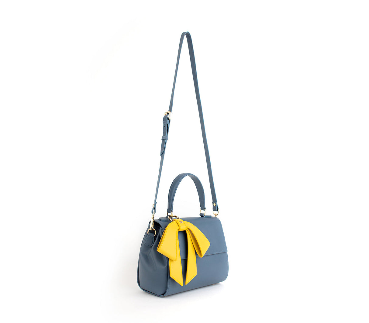 Cottontail - Deep Blue Vegan Leather Bag from Gunas New York