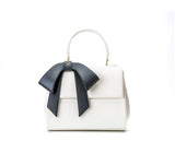 Cottontail - White+Black Vegan Leather Bag from Gunas New York