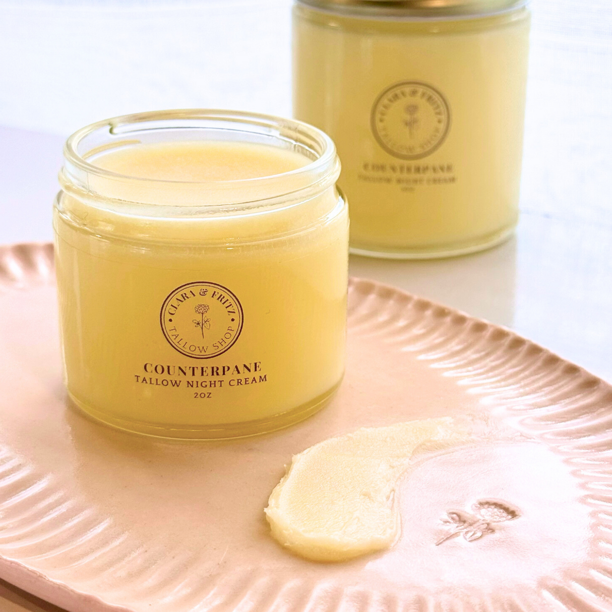 Counterpane Tallow Night Cream from Clara & Fritz Tallow Shop