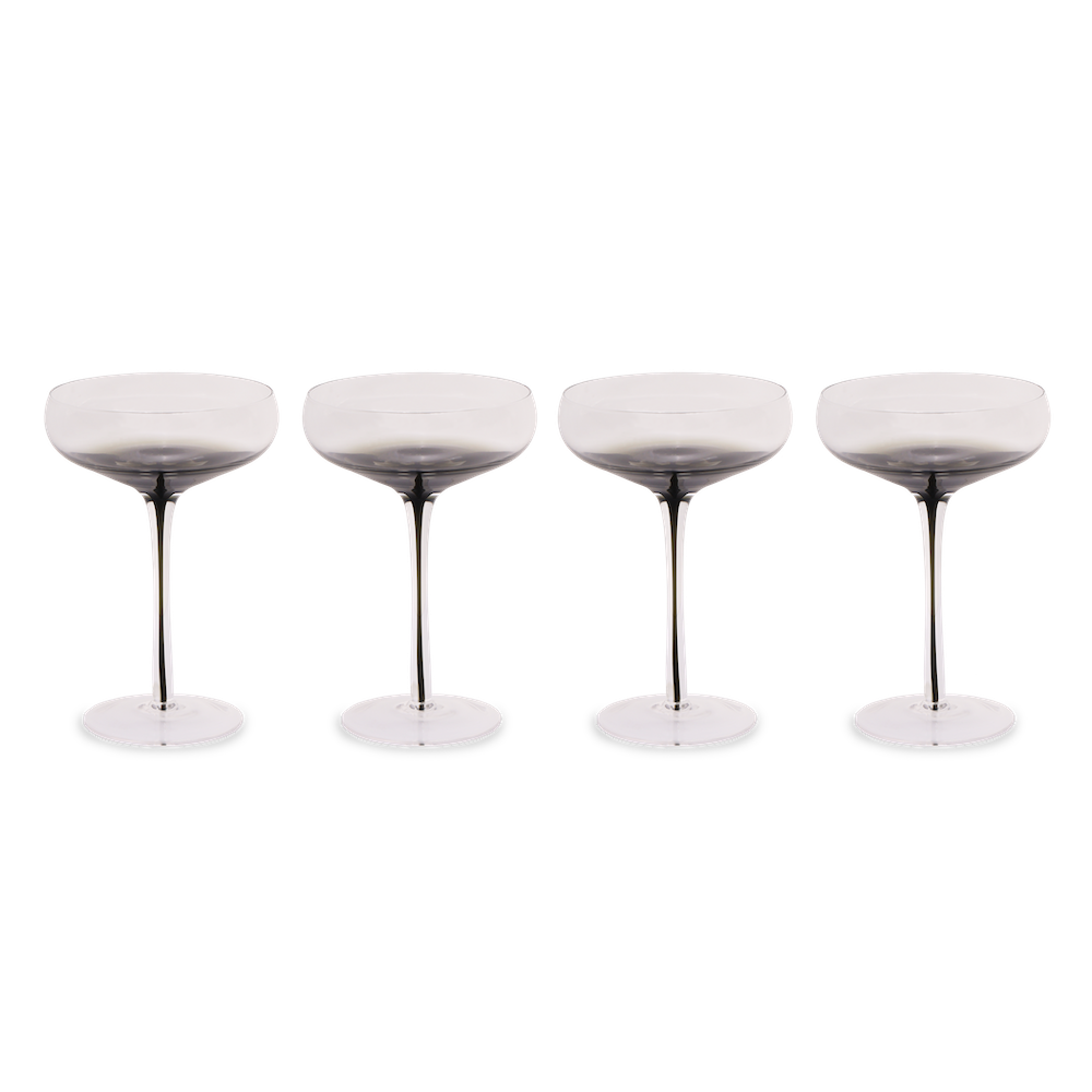 Smoke Stem Coupe Glasses from Hotel Collection