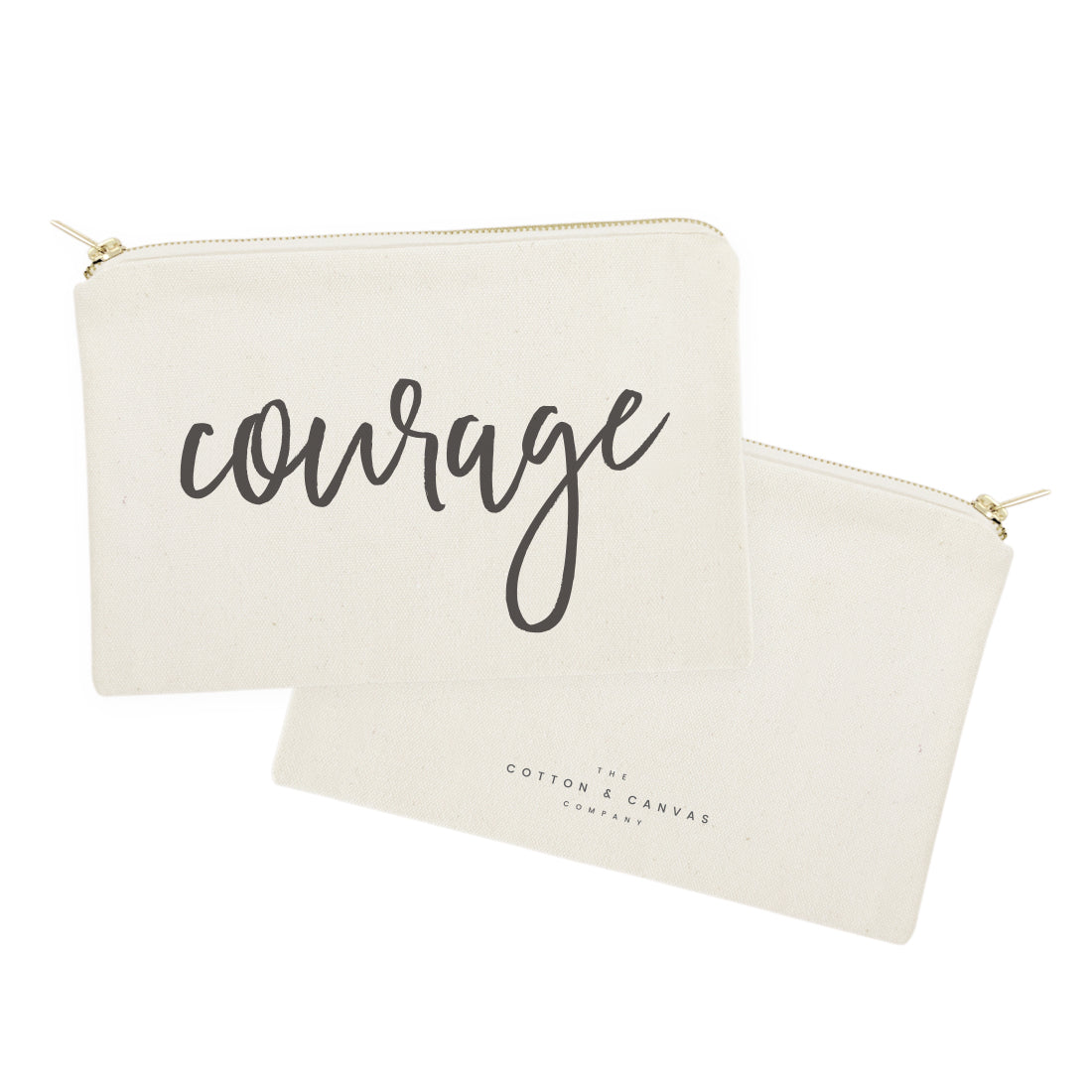 Courage Cotton Canvas Cosmetic Bag from The Cotton & Canvas Co.