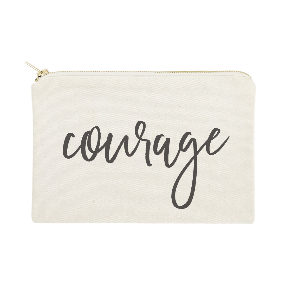 Courage Cotton Canvas Cosmetic Bag from The Cotton & Canvas Co.