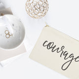 Courage Cotton Canvas Cosmetic Bag from The Cotton & Canvas Co.