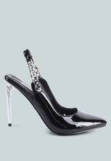 Coveted Stiletto Heeled Slingback Sandals from London Rag International