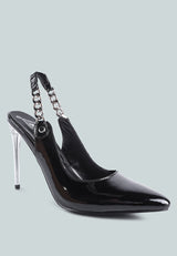 Coveted Stiletto Heeled Slingback Sandals from London Rag International