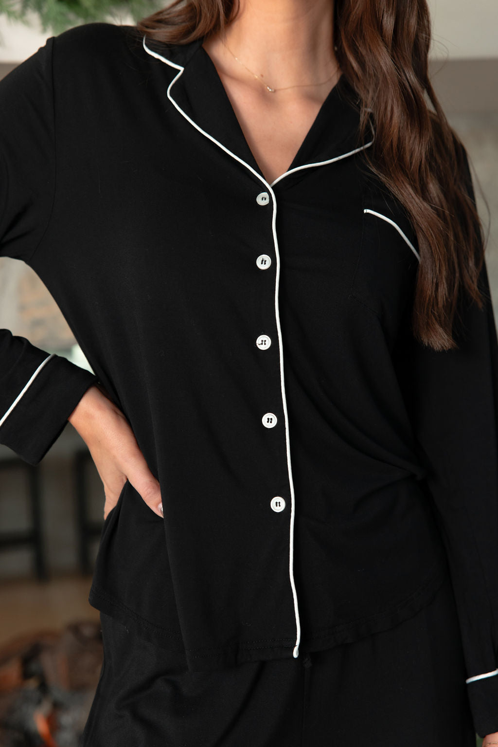 Women's Bamboo Stretch-Knit Long Sleeve Pajama Set from Cozy Earth