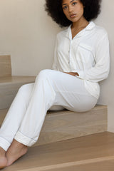 Women's Bamboo Stretch-Knit Long Sleeve Pajama Set from Cozy Earth