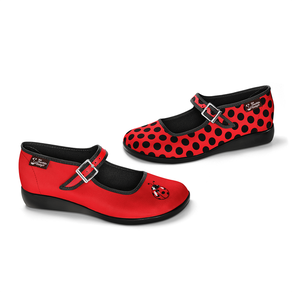 Chocolaticas® Ladybug Women's Mary Jane Flat from Hot Chocolate Design