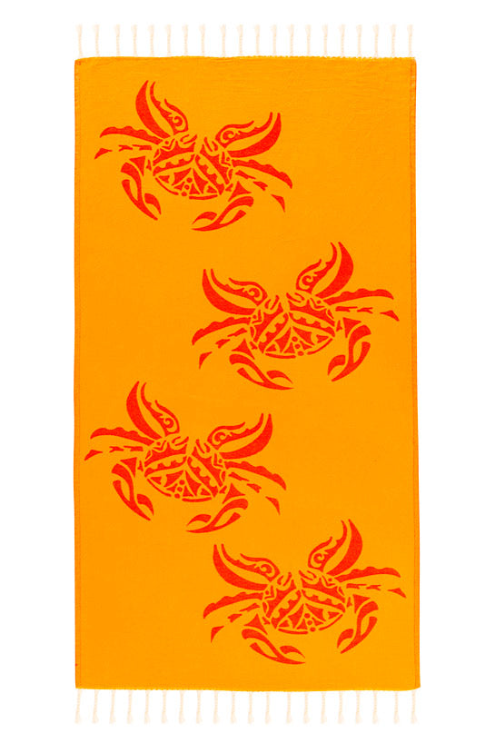 Crabs Orange - Turkish Towel from Sun Drunk