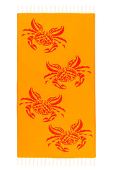 Crabs Orange - Turkish Towel from Sun Drunk