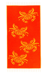 Crabs Orange - Turkish Towel from Sun Drunk