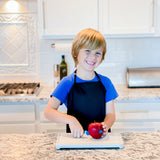 Solid Black Minimalist Apron - fits sizes youth small through adult 2XL from BapronBaby